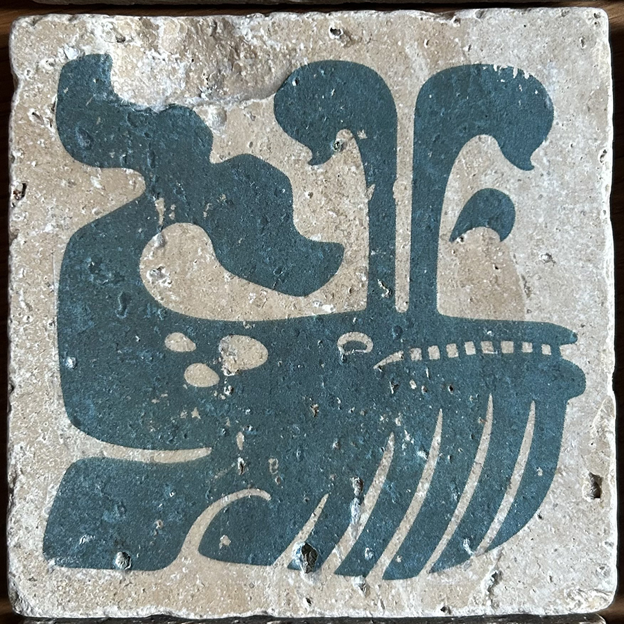 Travertin-Untersetzer „SeaBeast - Set“ (4 Stück) – Bild 5